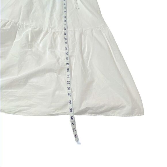 Stradivarius Poplin Midi Dress w/ Straps Womens Medium White BP0306 - Picture 13 of 13